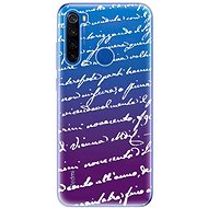 iSaprio Handwriting 01 White for Xiaomi Redmi Note 8T - Phone Cover