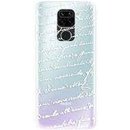 iSaprio Handwriting 01 White for Xiaomi Redmi Note 9 - Phone Cover
