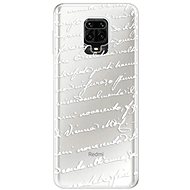 iSaprio Handwriting 01 White for Xiaomi Redmi Note 9 Pro - Phone Cover