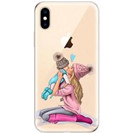 iSaprio Kissing Mom - Blond and Boy for iPhone XS - Phone Cover