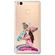 iSaprio Kissing Mom – Brunette and Boy pre Huawei P9 Lite - Kryt na mobil