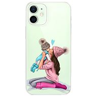 iSaprio Kissing Mom - Brunette and Boy for iPhone 12 - Phone Cover