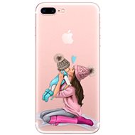 iSaprio Kissing Mom - Brunette and Boy for iPhone 7 Plus/8 Plus - Phone Cover