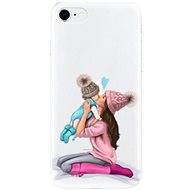 iSaprio Kissing Mom - Brunette and Boy for iPhone SE 2020 - Phone Cover