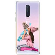 iSaprio Kissing Mom - Brunette and Boy for OnePlus 8 - Phone Cover