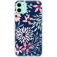 iSaprio Leaves on Blue for iPhone 11 - Phone Cover