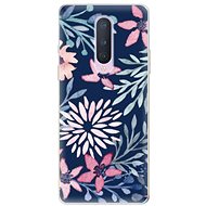 iSaprio Leaves on Blue for OnePlus 8 - Phone Cover