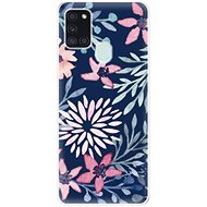 iSaprio Leaves on Blue for Samsung Galaxy A21s - Phone Cover