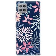 iSaprio Leaves on Blue for Samsung Galaxy A42 - Phone Cover