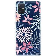iSaprio Leaves on Blue for Samsung Galaxy A51 - Phone Cover