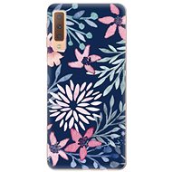 iSaprio Leaves on Blue for Samsung Galaxy A7 (2018) - Phone Cover