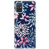 iSaprio Leaves on Blue for Samsung Galaxy A71 - Phone Cover