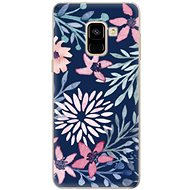 iSaprio Leaves on Blue for Samsung Galaxy A8 2018 - Phone Cover
