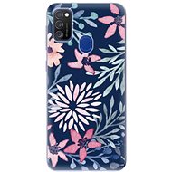 iSaprio Leaves on Blue for Samsung Galaxy M21 - Phone Cover