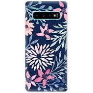 iSaprio Leaves on Blue for Samsung Galaxy S10 - Phone Cover