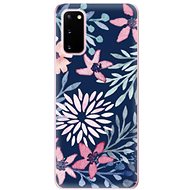 iSaprio Leaves on Blue for Samsung Galaxy S20 - Phone Cover