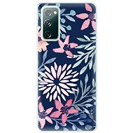 iSaprio Leaves on Blue for Samsung Galaxy S20 FE - Phone Cover