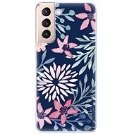 iSaprio Leaves on Blue for Samsung Galaxy S21 - Phone Cover