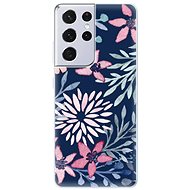 iSaprio Leaves on Blue for Samsung Galaxy S21 Ultra - Phone Cover