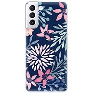 iSaprio Leaves on Blue for Samsung Galaxy S21+ - Phone Cover