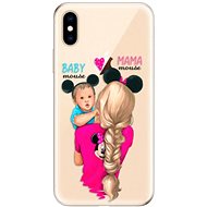 iSaprio Mama Mouse Blonde and Boy for iPhone XS - Phone Cover