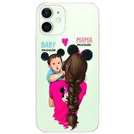 iSaprio Mama Mouse Brunette and Boy for iPhone 12 - Phone Cover