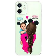iSaprio Mama Mouse Brunette and Boy for iPhone 12 mini - Phone Cover