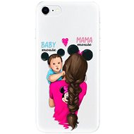 iSaprio Mama Mouse Brunette and Boy for iPhone SE 2020 - Phone Cover