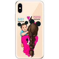 iSaprio Mama Mouse Brunette and Boy for iPhone XS - Phone Cover