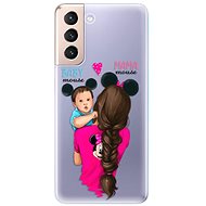 iSaprio Mama Mouse Brunette and Boy for Samsung Galaxy S21 - Phone Cover