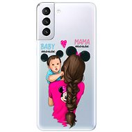 iSaprio Mama Mouse Brunette and Boy for Samsung Galaxy S21+ - Phone Cover