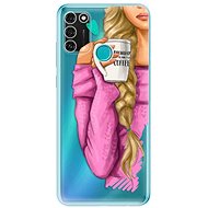 iSaprio My Coffee and Blond Girl for Honor 9A - Phone Cover