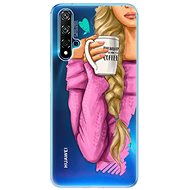 iSaprio My Coffee and Blond Girl for Huawei Nova 5T - Phone Cover