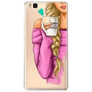 iSaprio My Coffee and Blond Girl for Huawei P9 Lite - Phone Cover