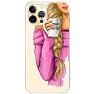 iSaprio My Coffee and Blond Girl for iPhone 12 Pro - Phone Cover