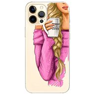 iSaprio My Coffee and Blond Girl for iPhone 12 Pro Max - Phone Cover