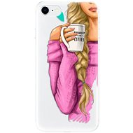 iSaprio My Coffee and Blond Girl for iPhone SE 2020 - Phone Cover