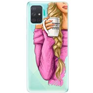 iSaprio My Coffee and Blond Girl for Samsung Galaxy A71 - Phone Cover