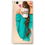 iSaprio My Coffee and Brunette Girl for Huawei P9 Lite - Phone Cover