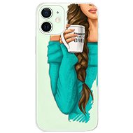 iSaprio My Coffee and Brunette Girl for iPhone 12 - Phone Cover
