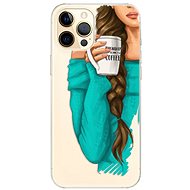 iSaprio My Coffee and Brunette Girl for iPhone 12 Pro - Phone Cover