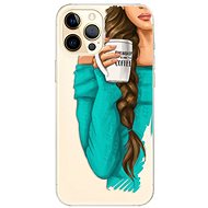 iSaprio My Coffe and Brunette Girl for iPhone 12 Pro Max - Phone Cover