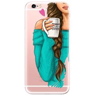 iSaprio My Coffee and Brunette Girl for iPhone 6 Plus - Phone Cover