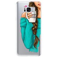 iSaprio My Coffee and Brunette Girl for Samsung Galaxy S8 - Phone Cover