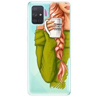 iSaprio My Coffee and Redhead Girl for Samsung Galaxy A71 - Phone Cover