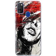iSaprio Sketch Face for Samsung Galaxy M21 - Phone Cover