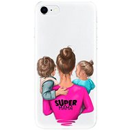 iSaprio Super Mama - Boy and Girl for iPhone SE 2020 - Phone Cover