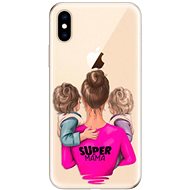 iSaprio Super Mama - Two Boys for iPhone XS - Phone Cover