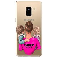 iSaprio Super Mama - Two Boys for Samsung Galaxy A8 2018 - Phone Cover