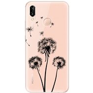 iSaprio Three Dandelions - Black for Huawei P20 Lite - Phone Cover